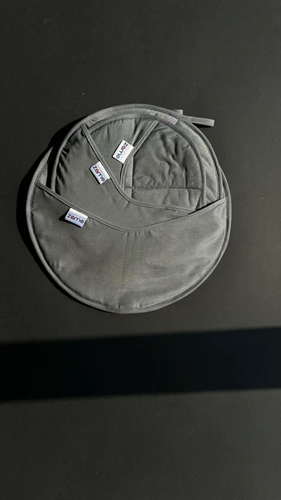 دمکنی ۳تکه هلالی رنگ طوسی متوسط