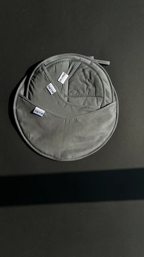 دمکنی ۳تکه هلالی رنگ طوسی متوسط