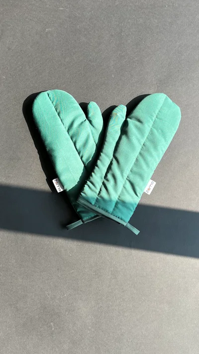 دستکش فر مینیمال رنگ سبز