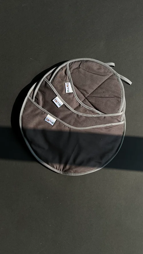 دمکنی ۳تکه هلالی مینیمال طوسی تیره